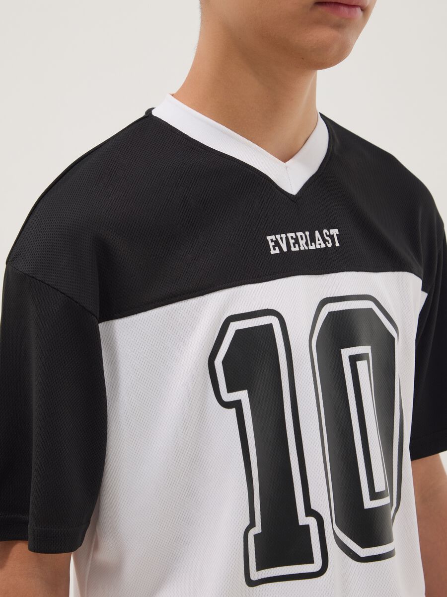 Black short-sleeve V-neck boys&rsquo; T-shirt, relaxed fit_2
