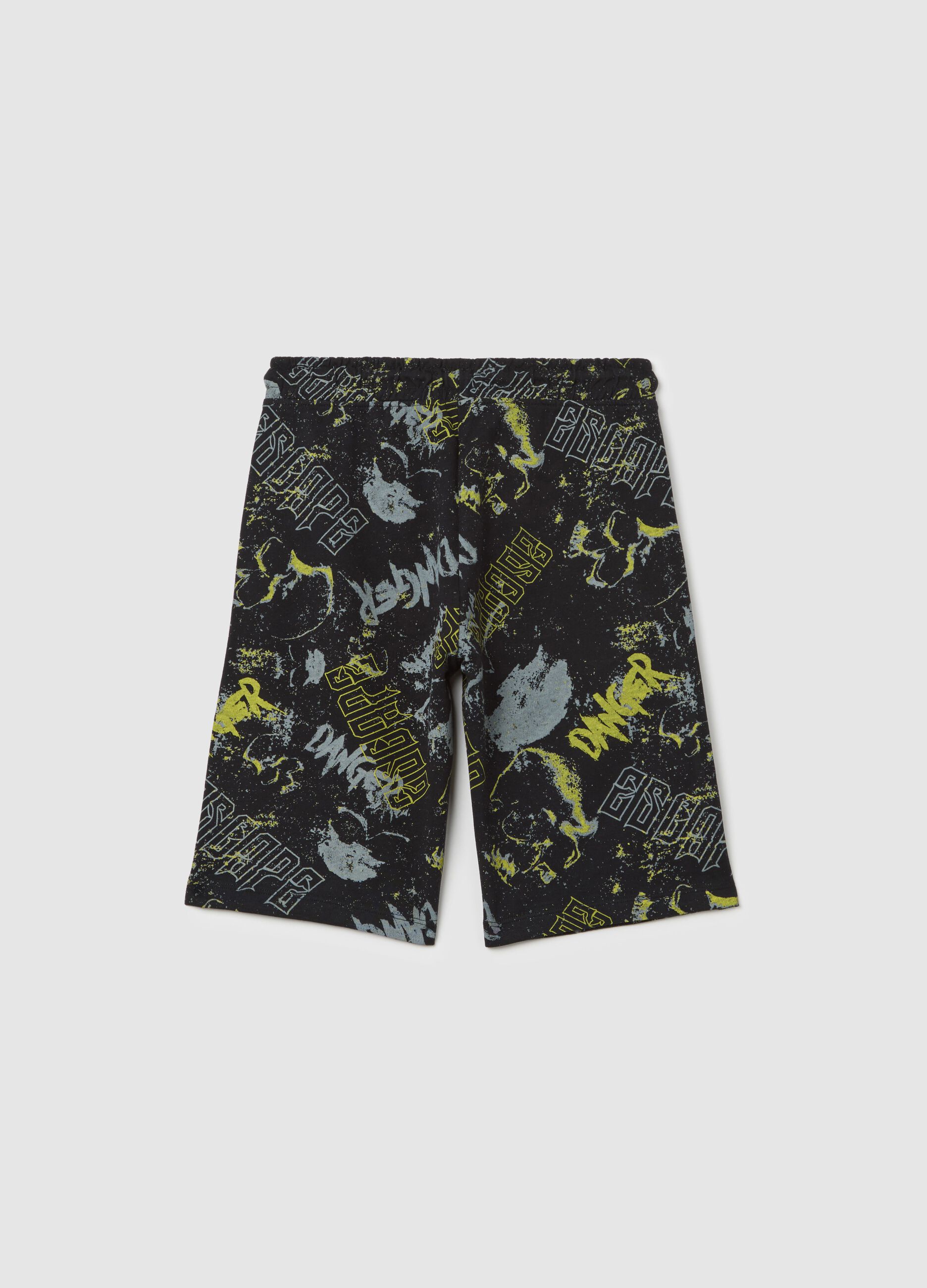 OVS Kids Cotton Graphic Print Shorts