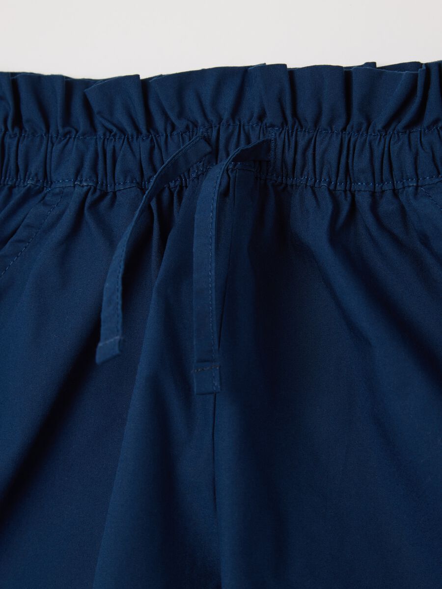 Blue cotton shorts for girls_2