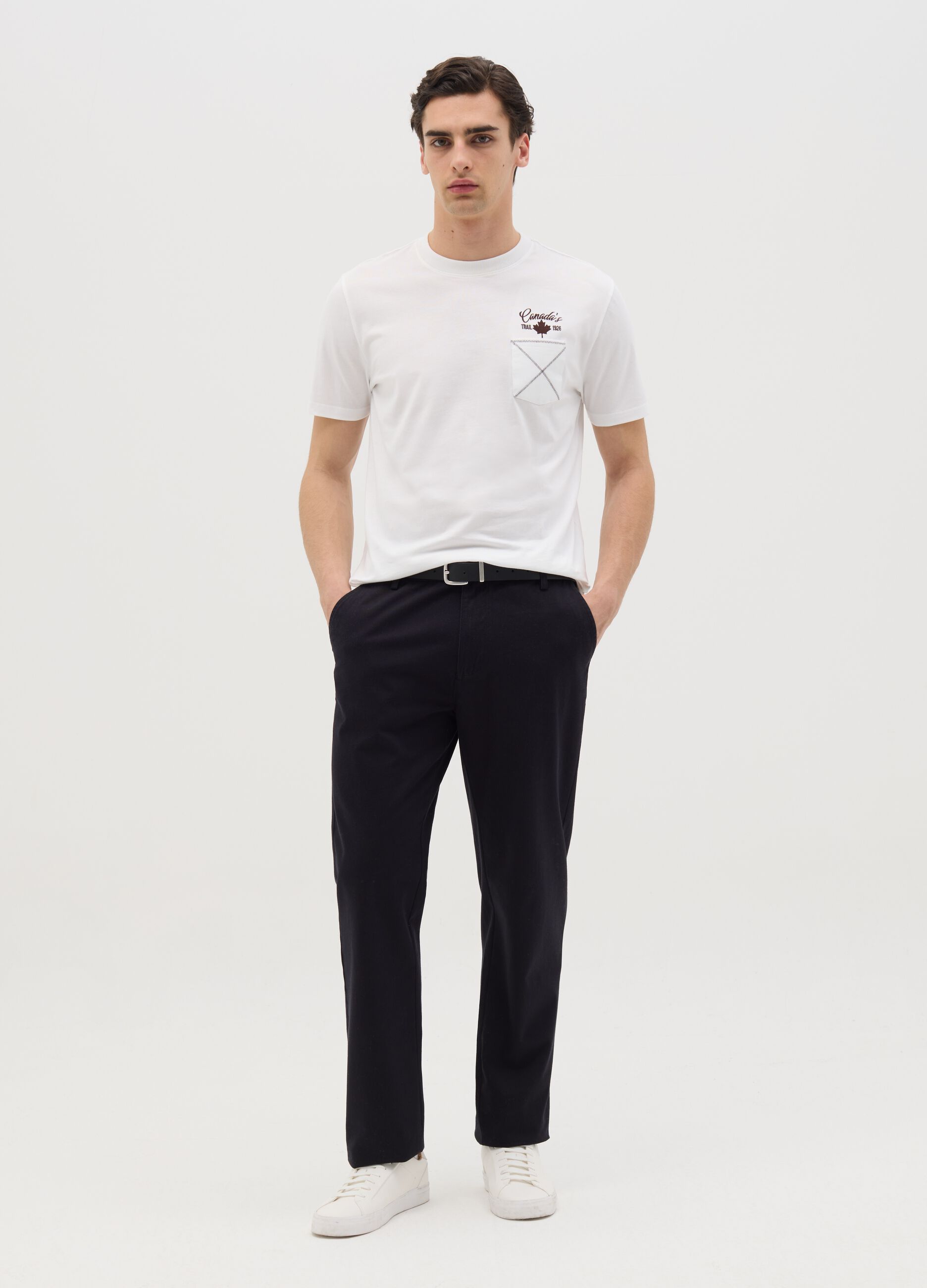 Canada's Trail white short-sleeved T-shirt