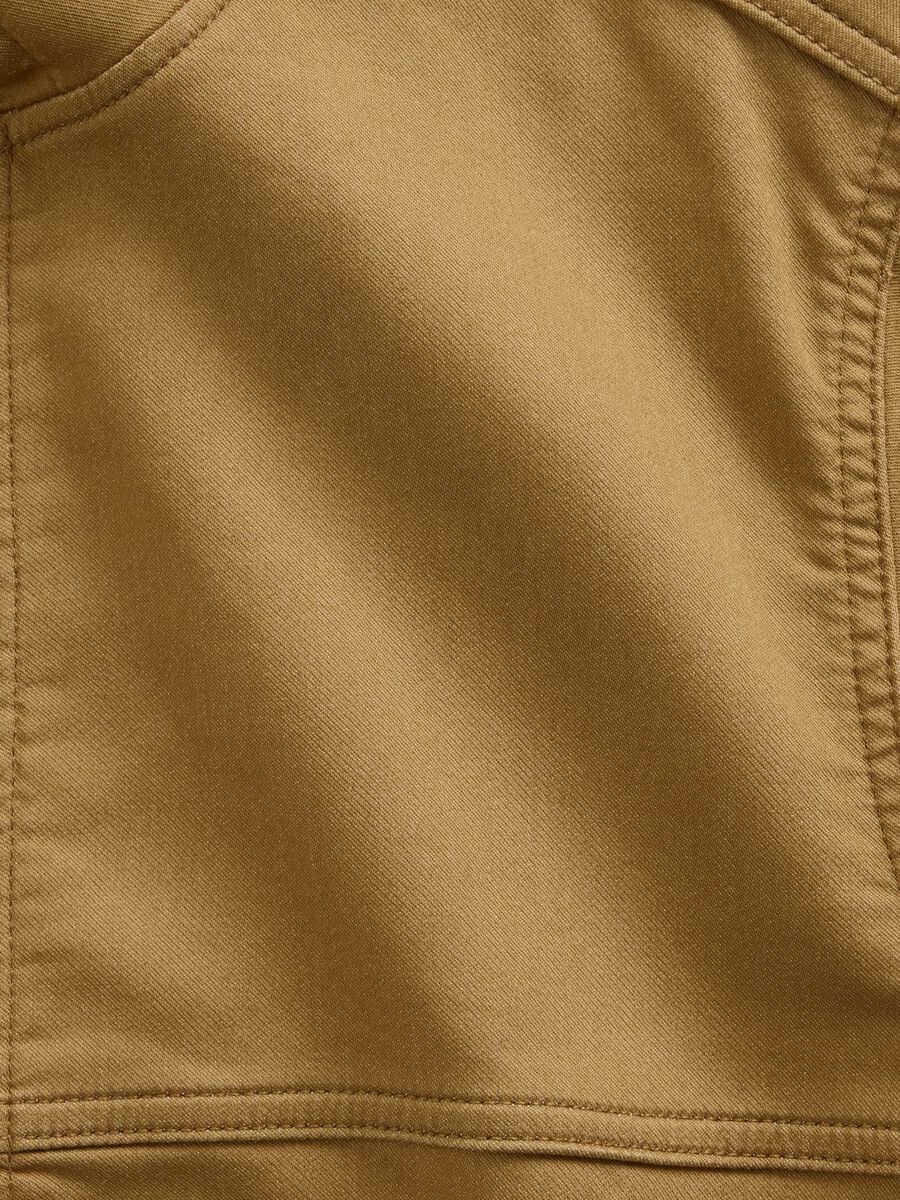 Brown Hooded Cotton Blend Jacket_6