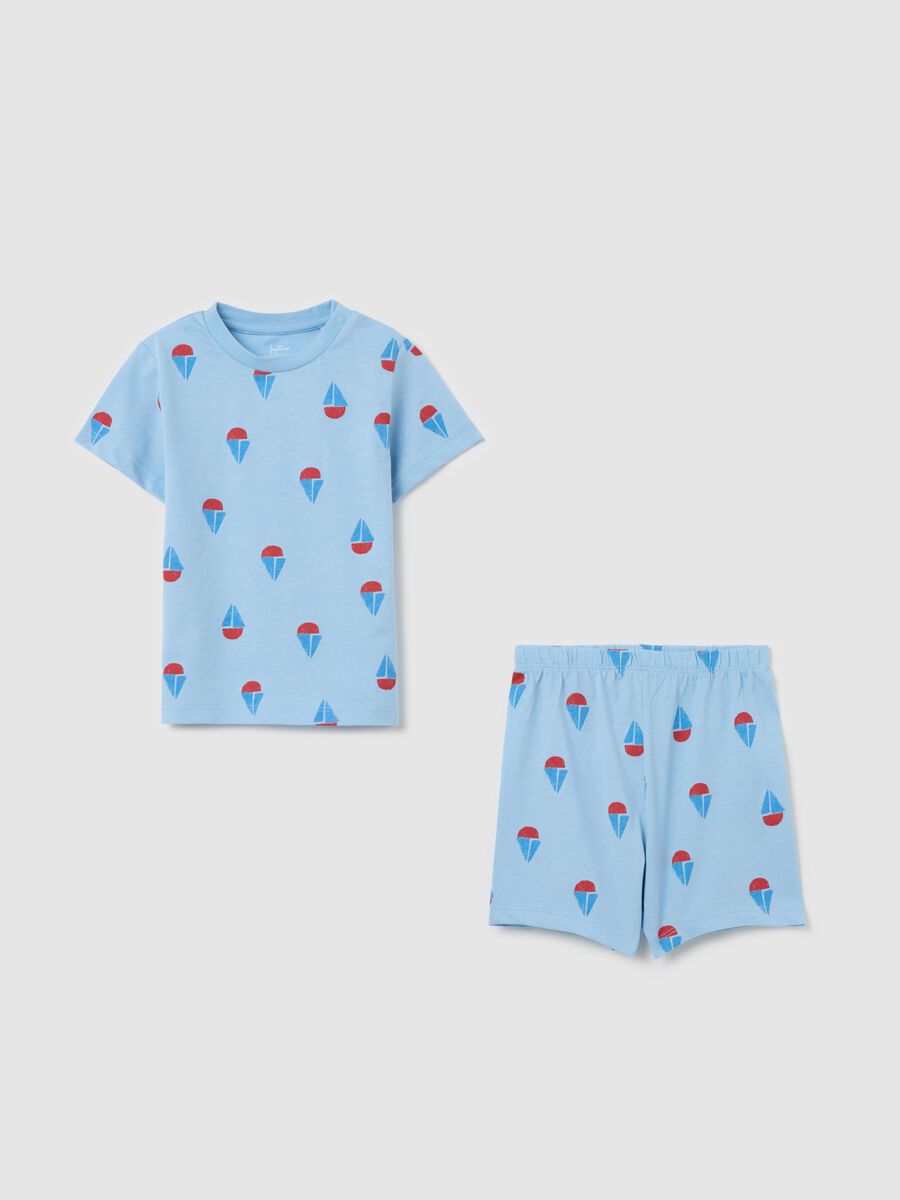 Cotton pyjamas with ice creams print_0