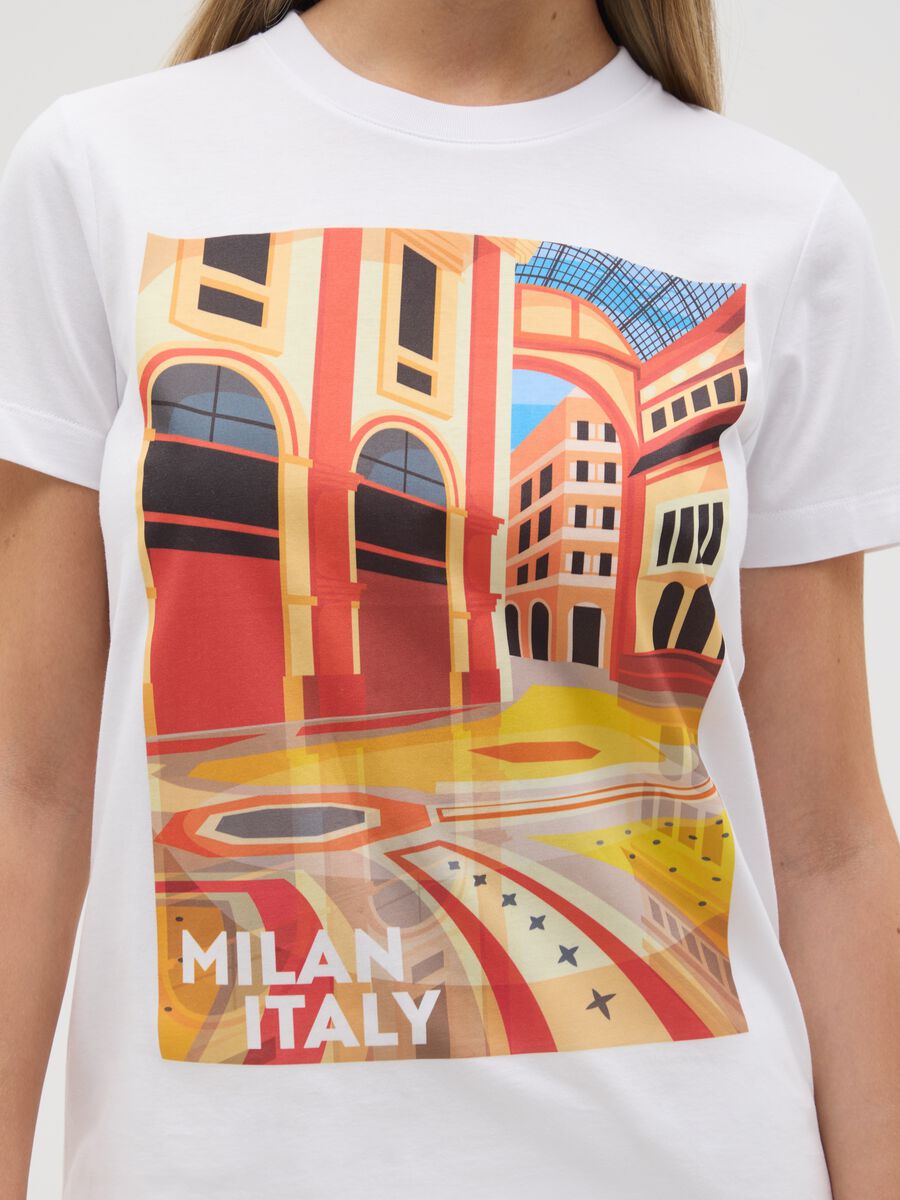 Women's pure cotton white regular fit T-shirt_3