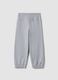 Grey cotton-blend joggers_1