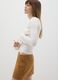 White long sleeve regular fit t-shirt with square neckline_3