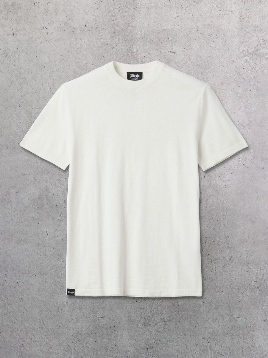 Knit T-shirt White_5