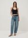 Black stretch cotton top_1