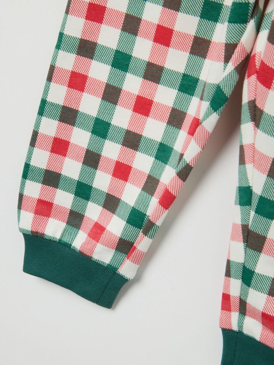 Newborn Christmas pyjamas in pure multicolour cotton regular fit_3