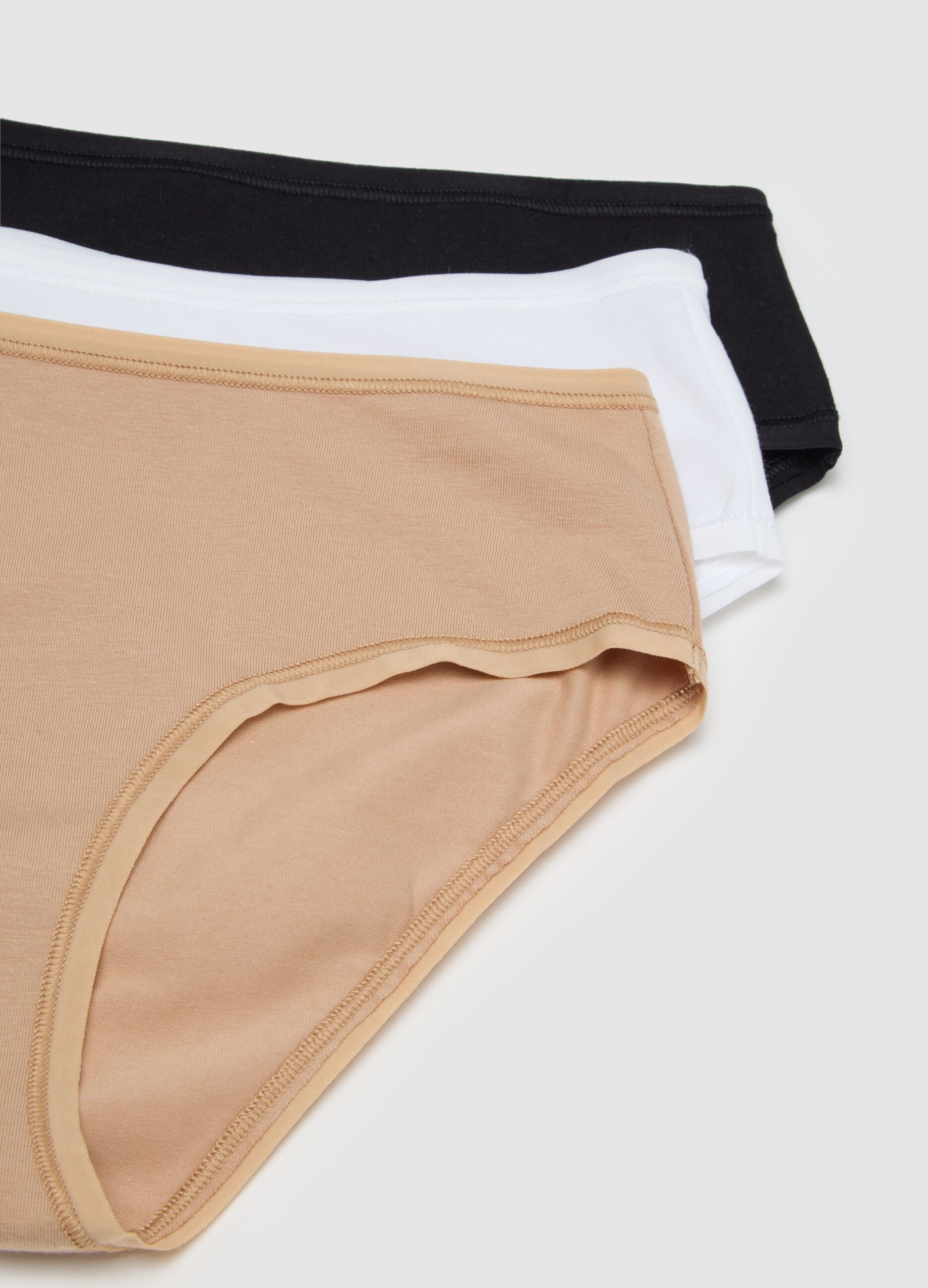 Three-pack organic stretch cotton knicker shorts