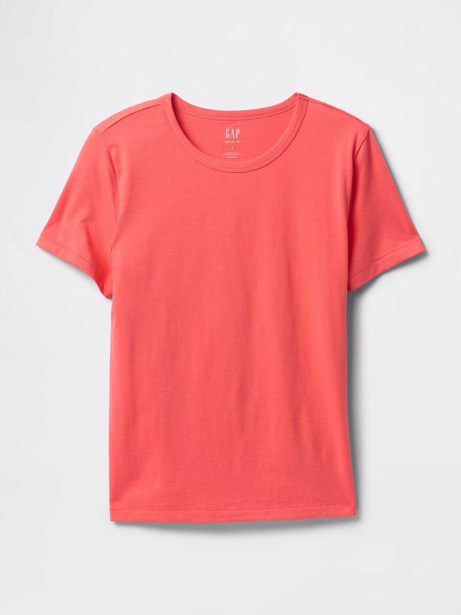 Orange T-shirt in 100% cotton_3