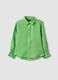 Green pure linen oversized kids&rsquo; shirt_3