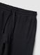 Black cotton blend regular fit trousers_5