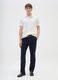 Blue stretch cotton trousers regular fit_0