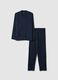 Regular fit blue pure cotton pyjamas_4