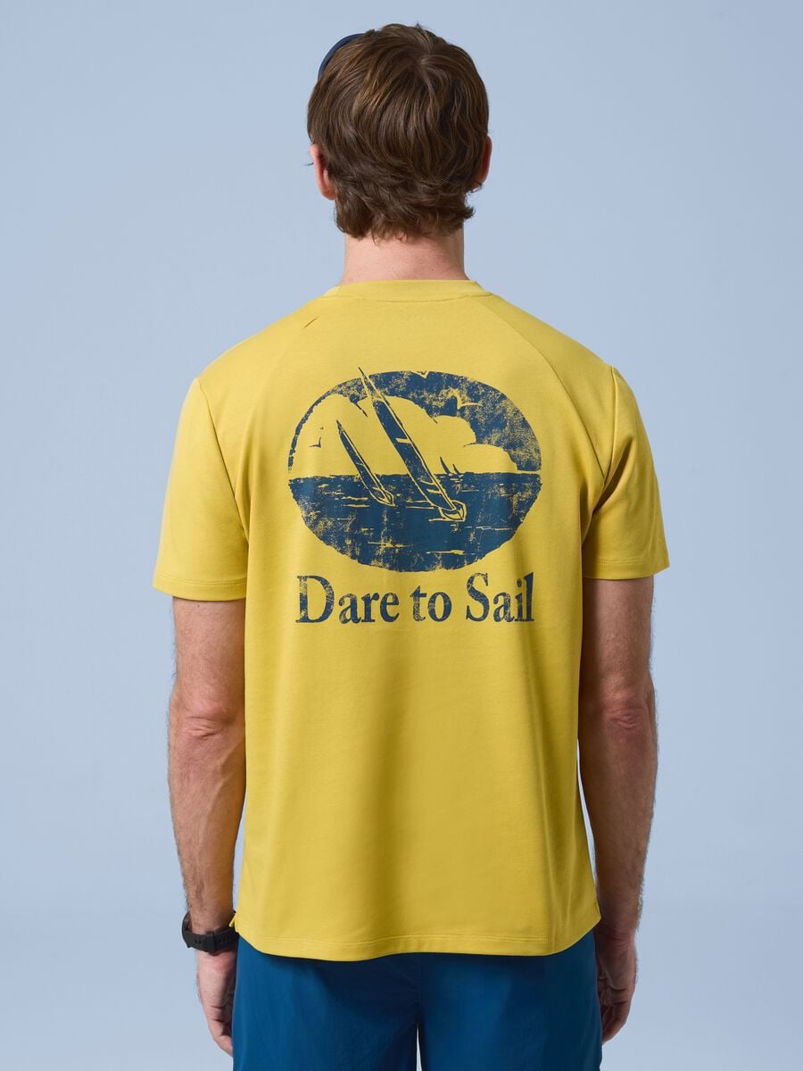 Yellow ALTAVIA SAILING T-shirt in stretch cotton blend_3