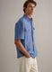 Men's blue shirt in linen and cotton blend_0