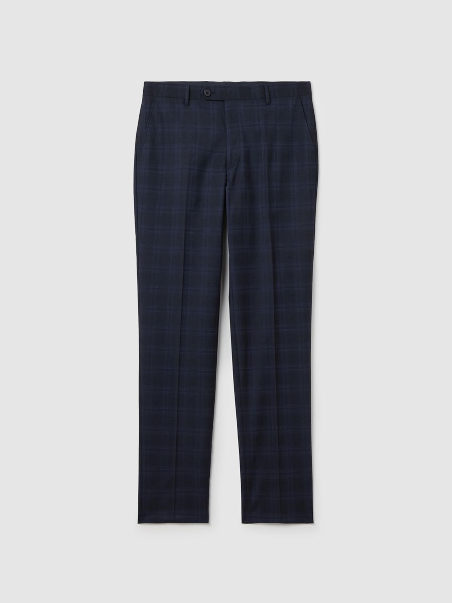 Chino trousers with check pattern_4