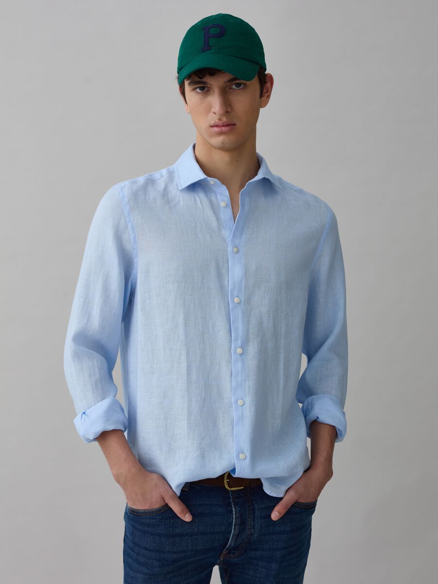 Regular-fit shirt in linen_1