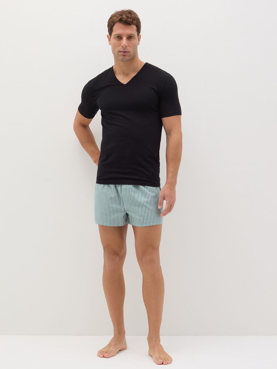 Two-pack organic cotton undershirts with V neck_1