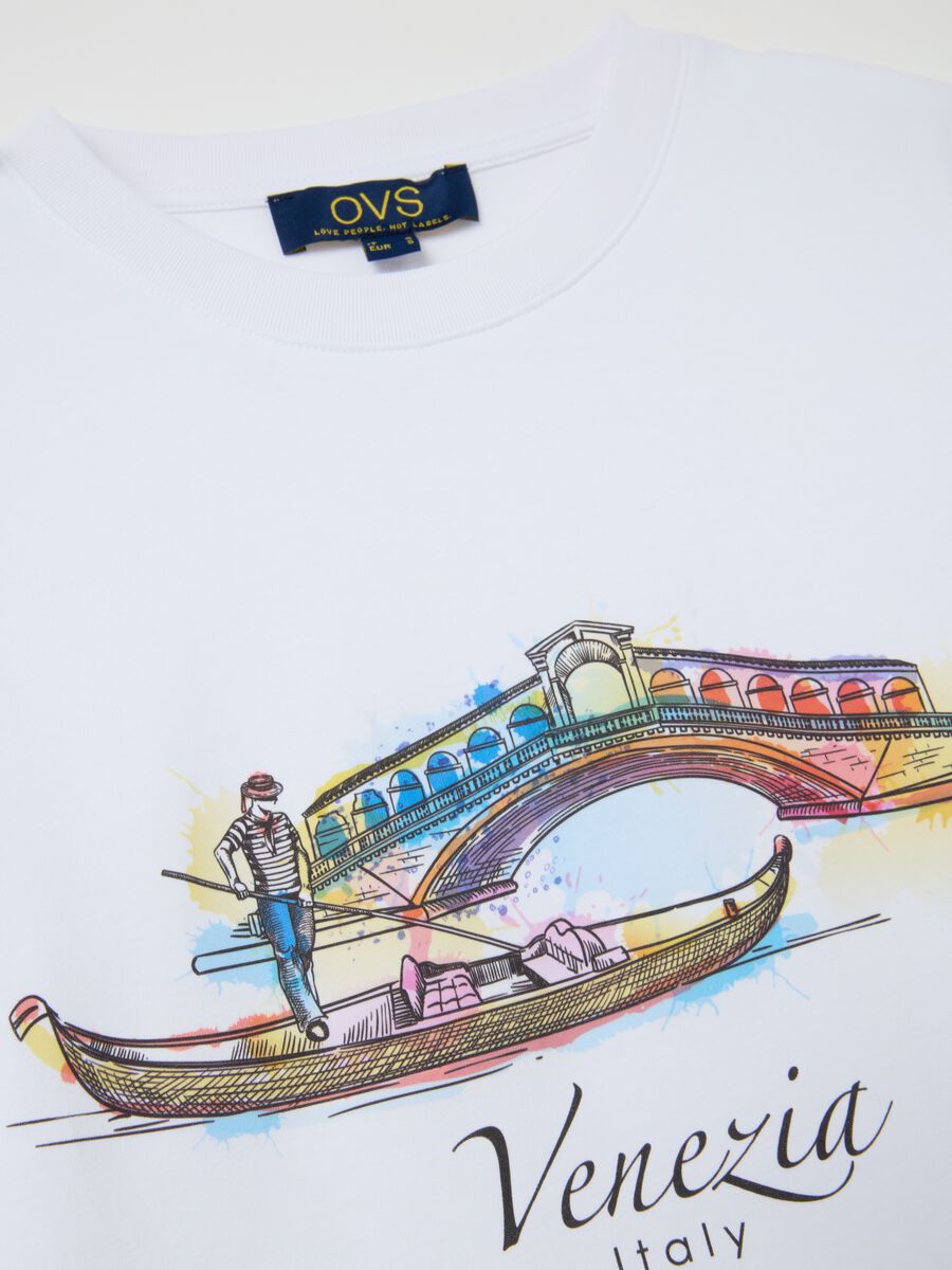 Women's pure white cotton t-shirt regular fit_5