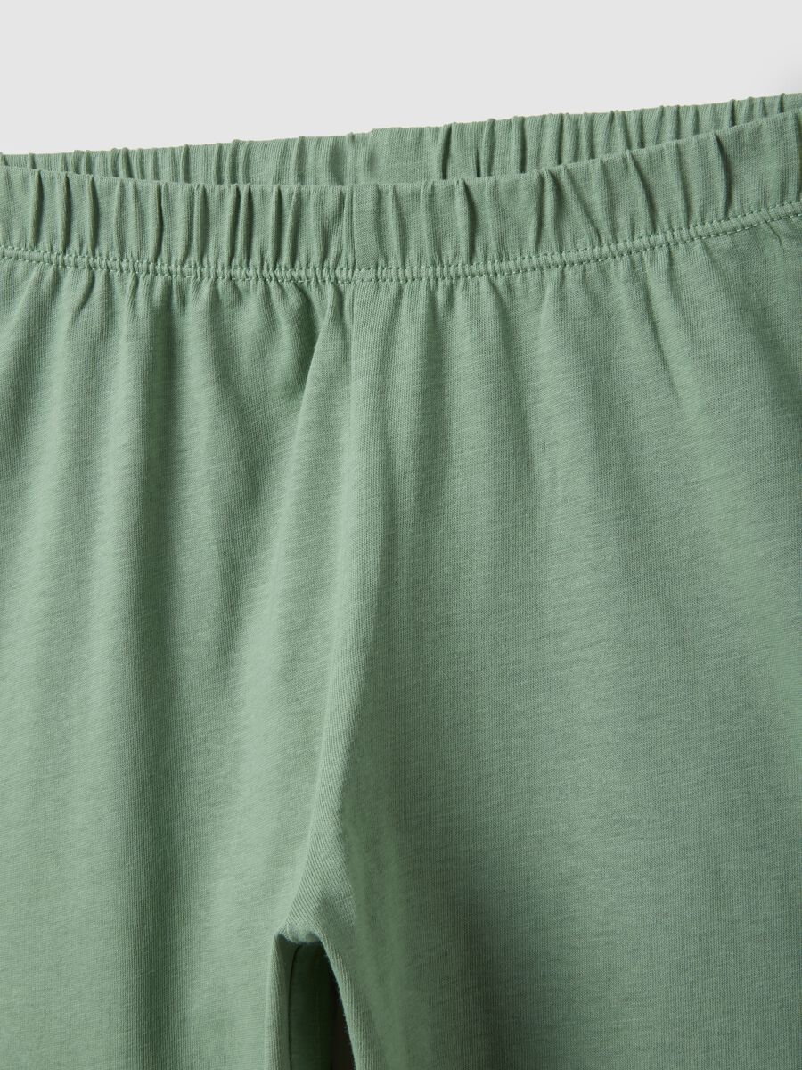 Children's green pure cotton pyjamas regular fit with tree print_3