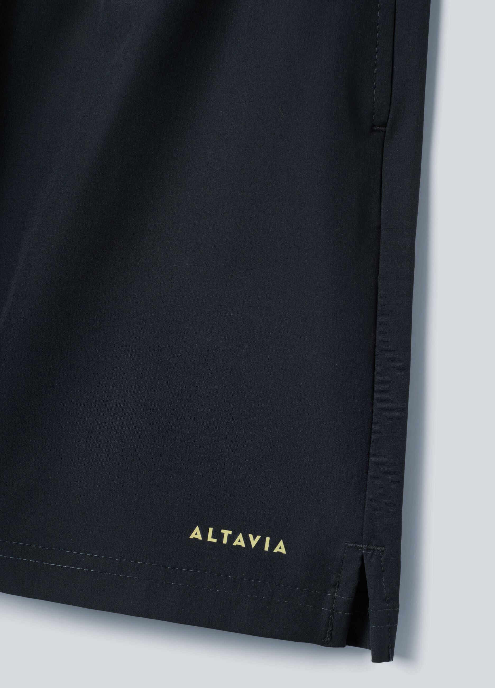 Black ALTAVIA COURT sports shorts in stretchy technical fabric for boys