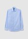 Slim fit blue cotton shirt_4