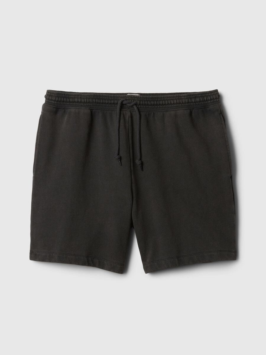 Bermuda joggers in fleece with drawstring_4