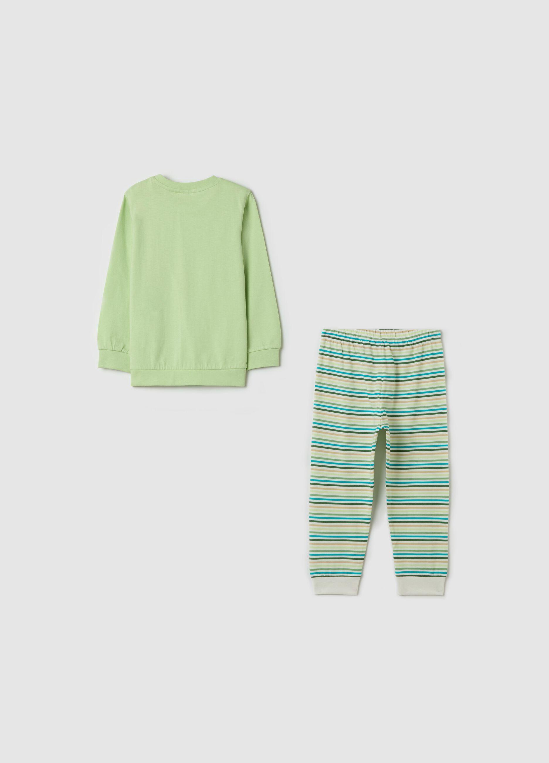 Organic cotton pyjamas with dinosaurs print