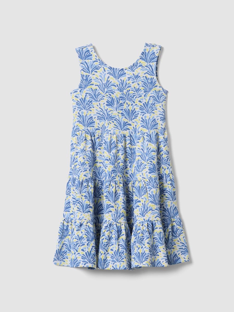 Light blue stretch dress with all-over print_0