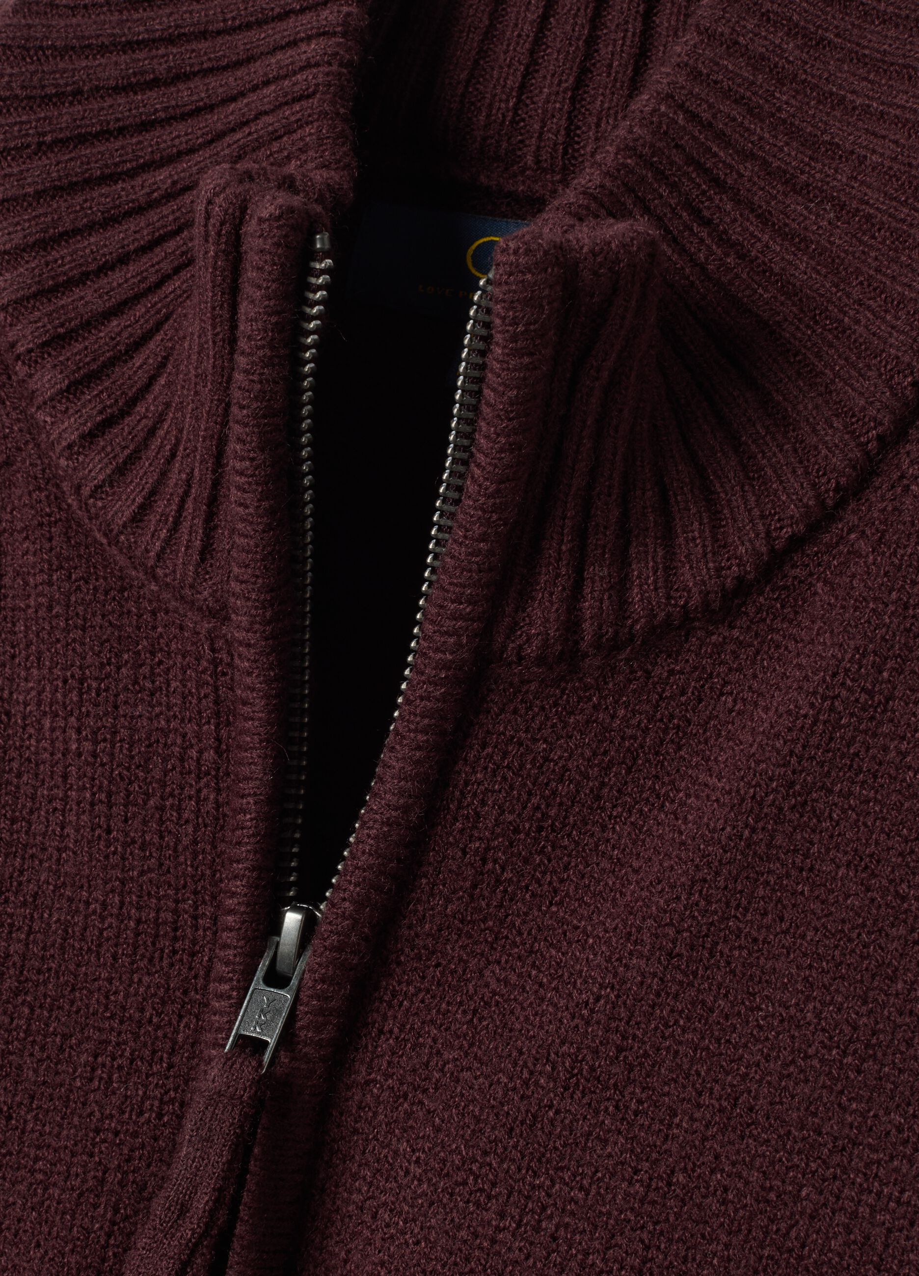 Maglia viola Half zip regular fit a maniche lunghe