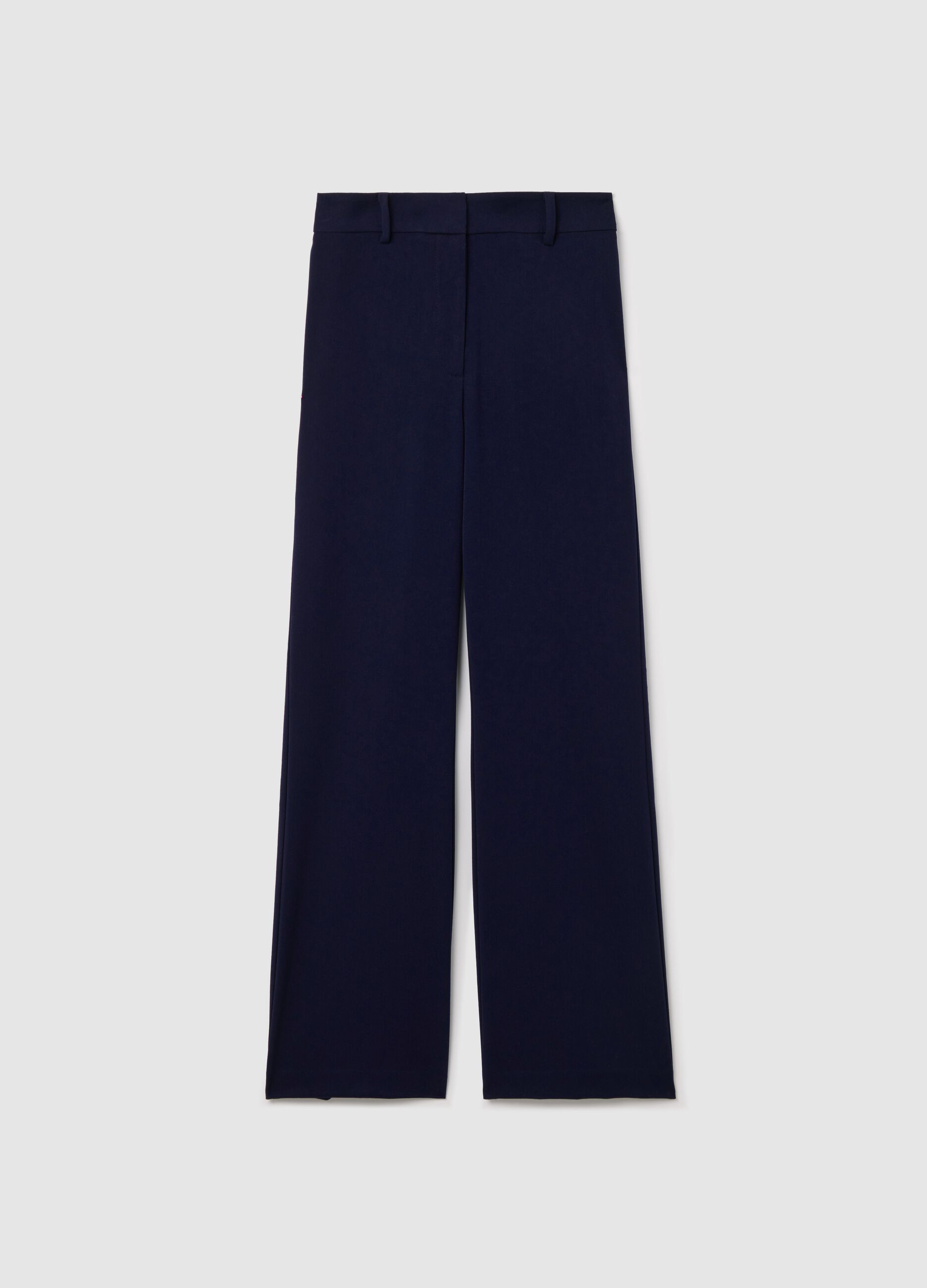 Straight-fit trousers in viscose blend
