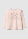Pink long-sleeve cotton T-shirt_0