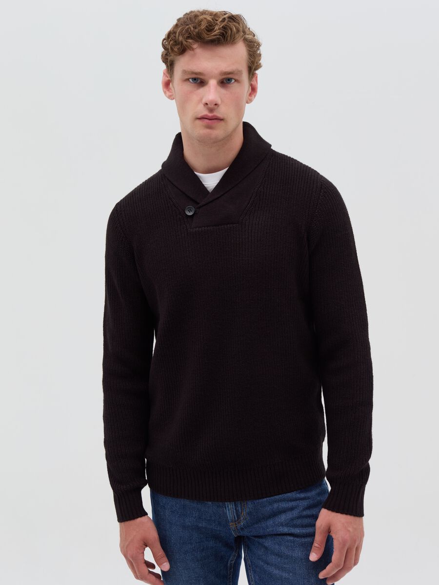 Pullover with shawl neck_0