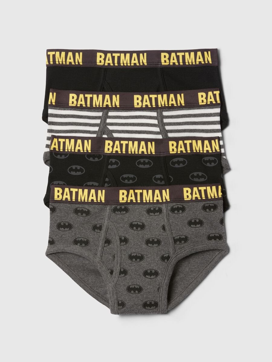 Four-pack briefs with Batman pattern and print_0