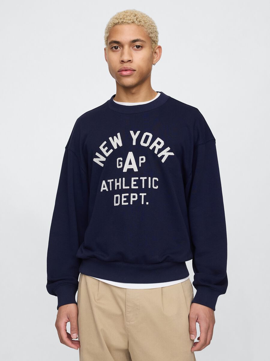 Blue Sweatshirt with Gap Athletic Logo_0