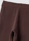 Brown flared leggings in stretch organic cotton_2