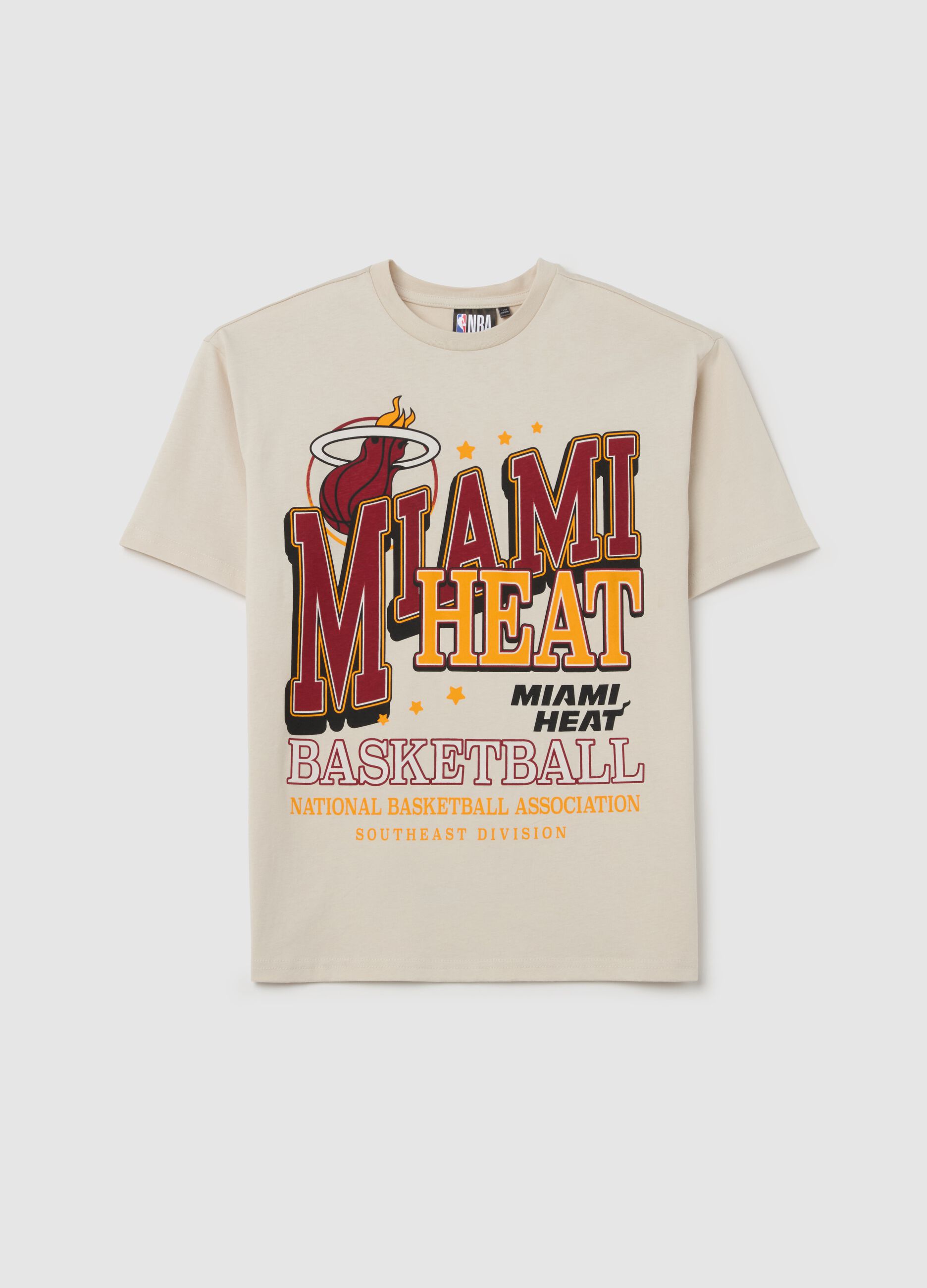 T-shirt in cotone con stampa NBA Miami Heat 