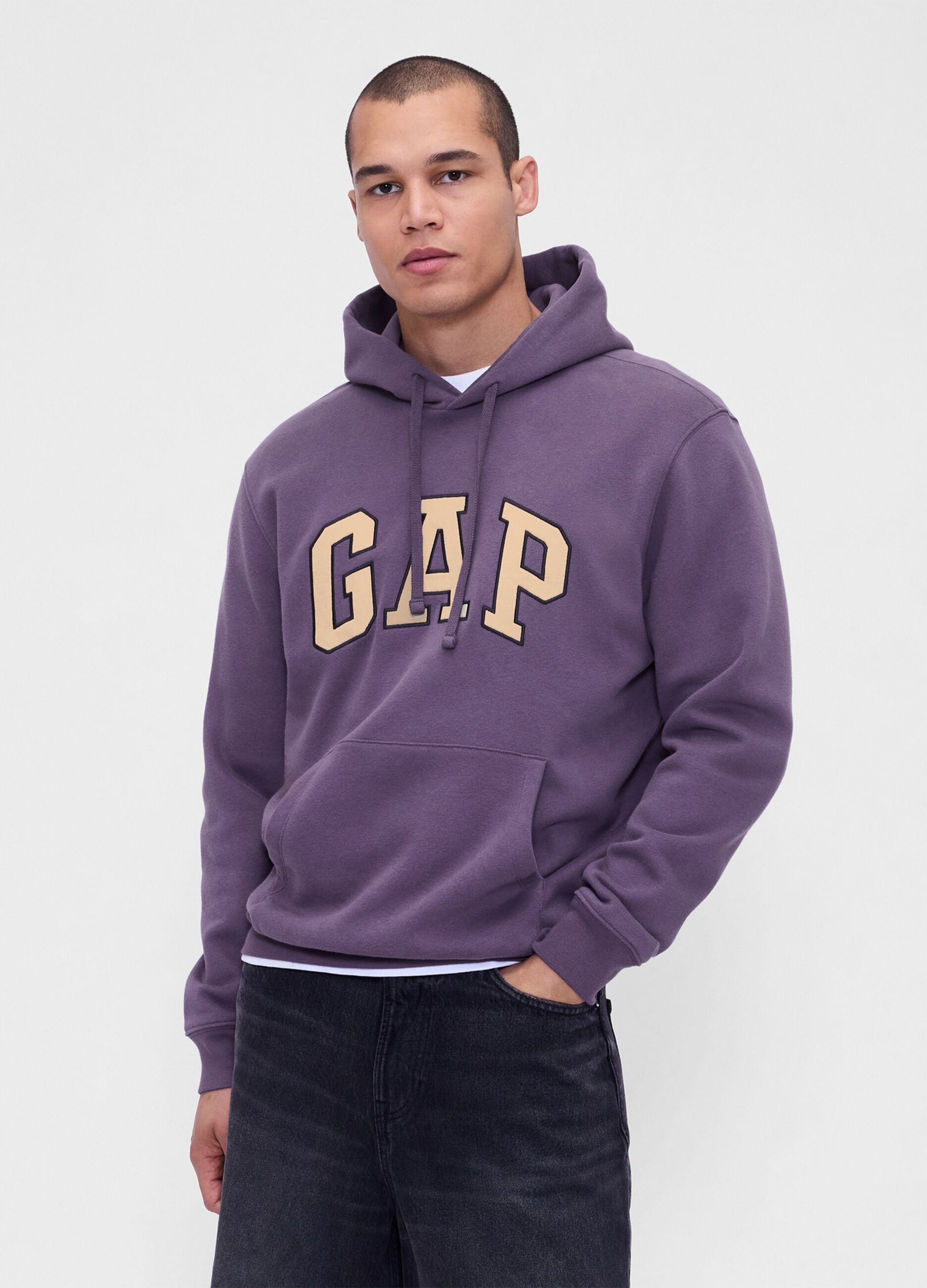 Felpa viola con cappuccio
