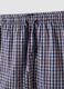 Blue organic cotton checked pyjama shorts_6