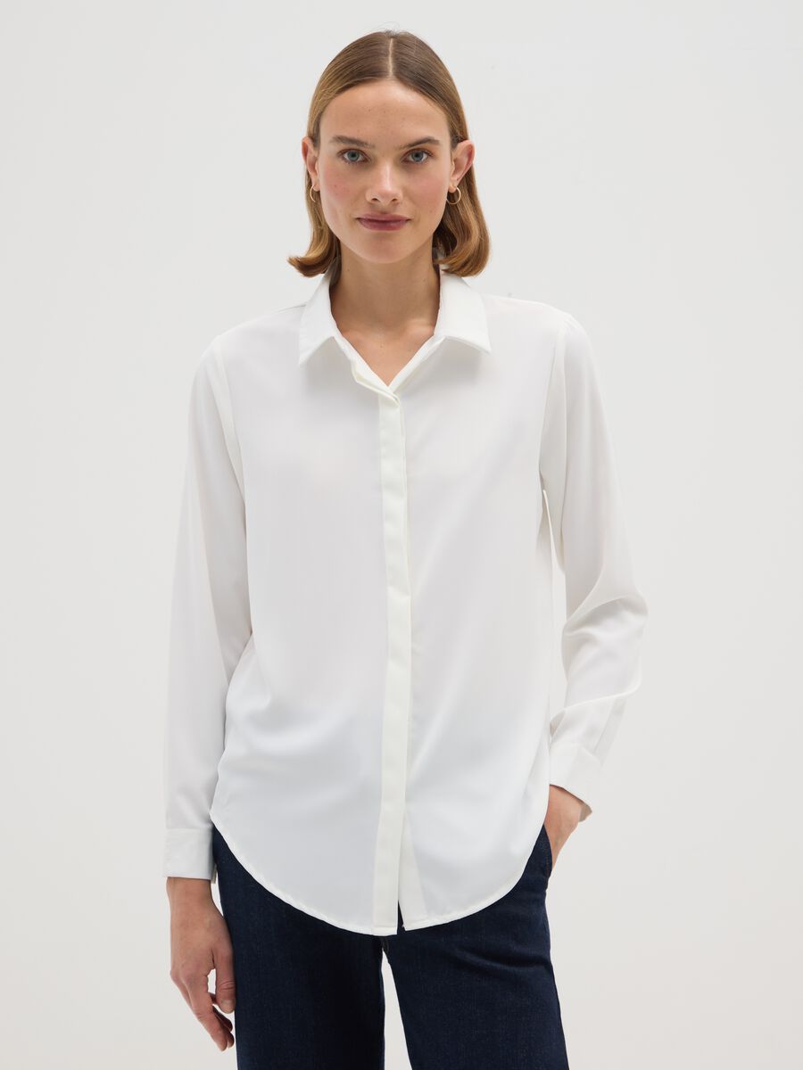 White Regular Fit Shirt_0