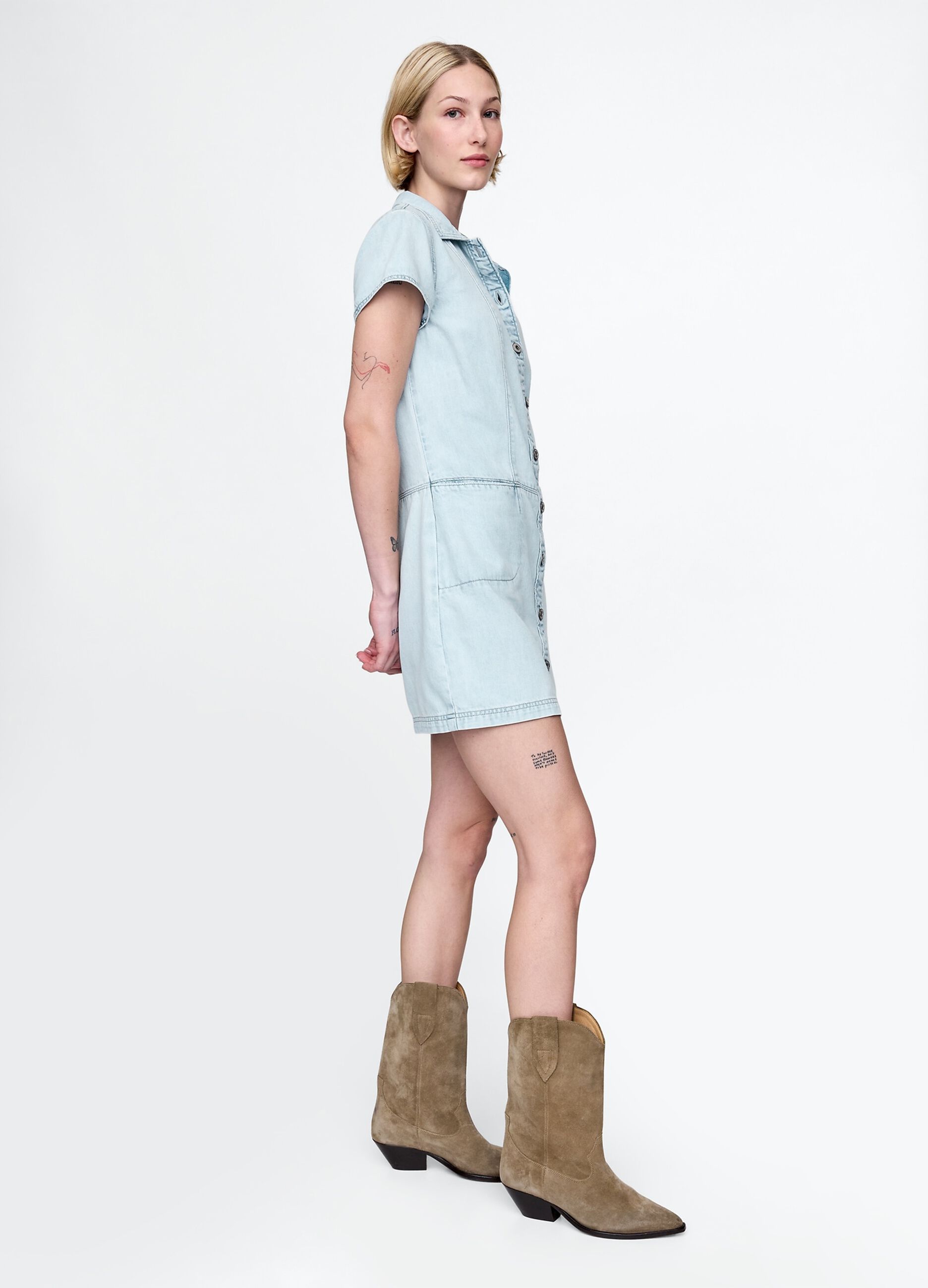 Gap light blue denim dress