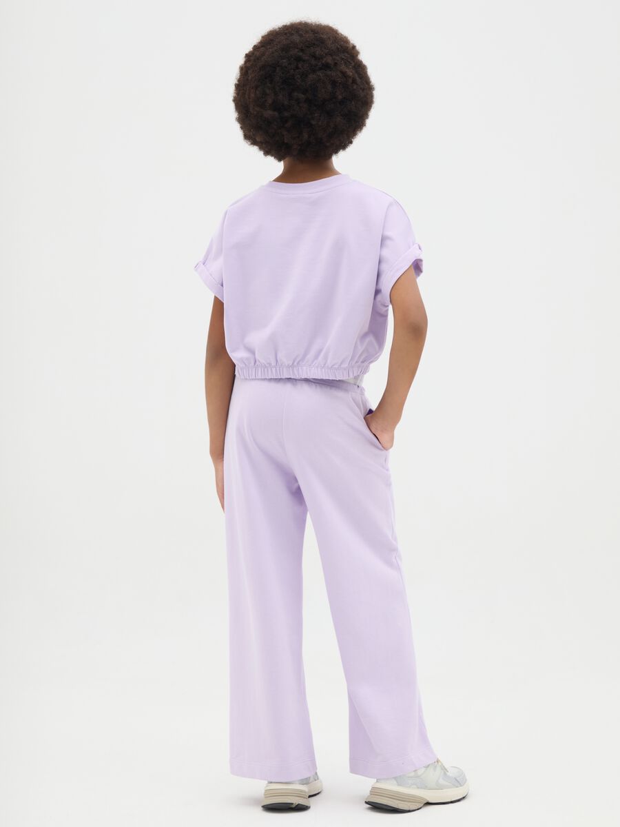 Girls’ purple regular-fit jogging outfit in 100% cotton_3