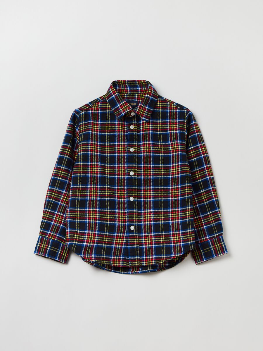 Camicia in cotone fantasia tartan_3