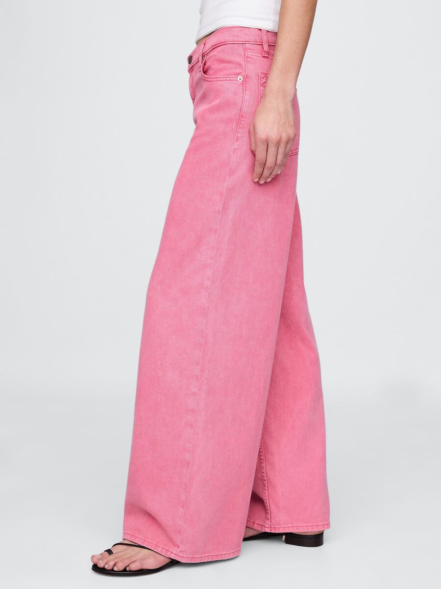 Gap Pink Denim Wide Leg Trousers_2