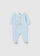 Velour onesie with feet and animals embroidery_0