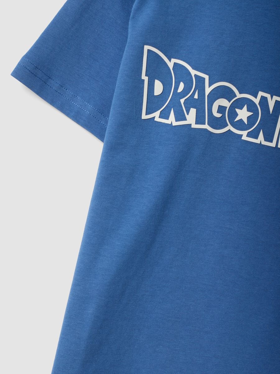 T-shirt over blu in puro cotone a girocollo stampa Dragon Ball per bambino_3