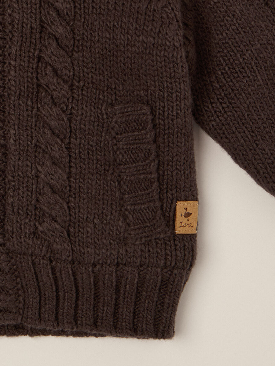 Brown padded jacket for newborn_2