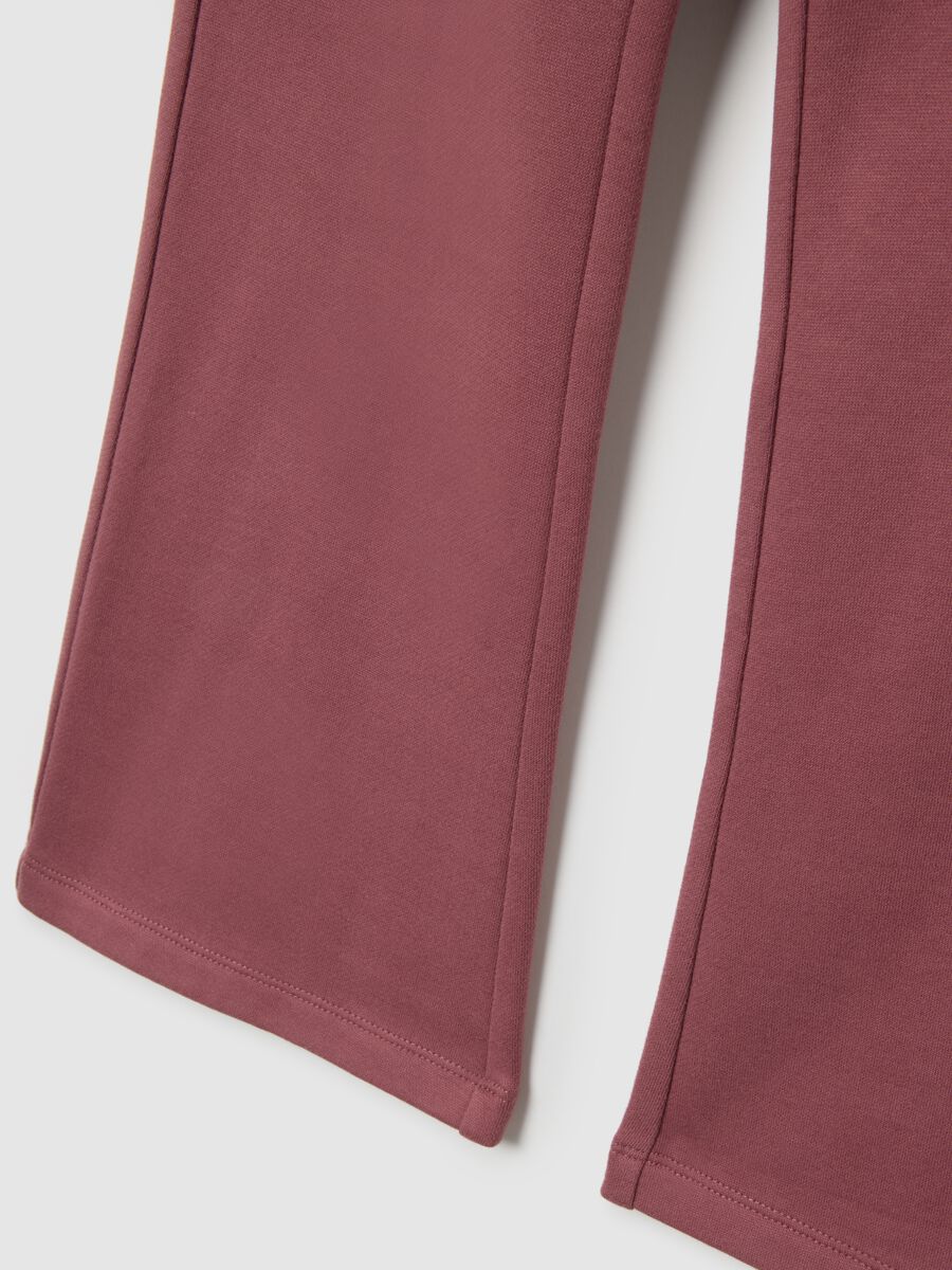 Girls' pink jogger trousers in pure cotton regular fit_3