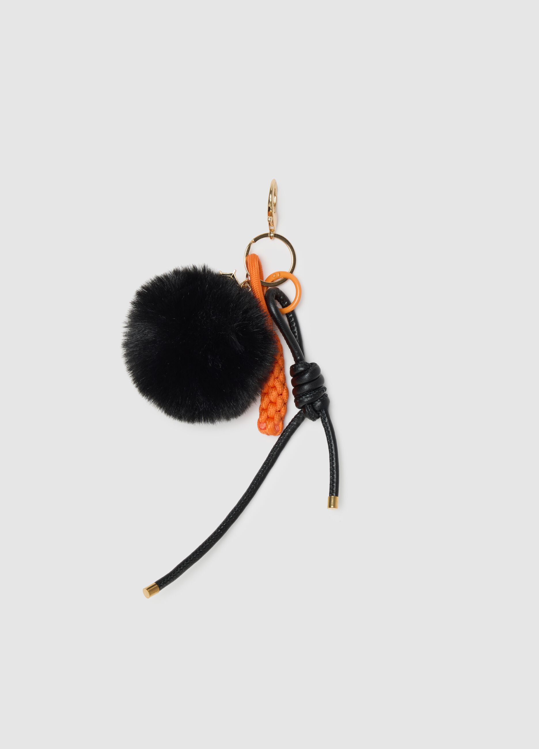 Multicolour Keychain with Pompon